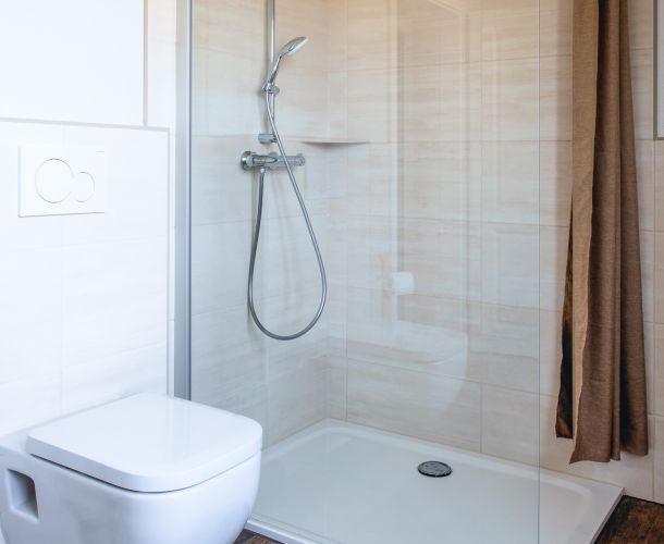 Bad mit bodengleicher Dusche