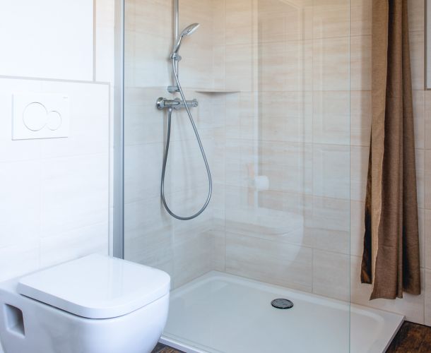 Bad mit bodengleicher Dusche